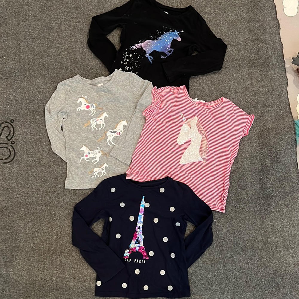 Gap girls tees size 6 bundle